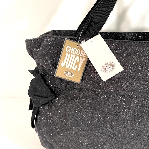 JUICY COUTURE NWT Black Tote Shoulder Bag - Picture 5 of 8